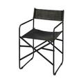 Gfancy Fixtures Black Leather with Black Iron Frame Dining Chair GF3094815